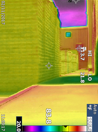 Some shade and a hot vent saying hello, from work IR-camera.